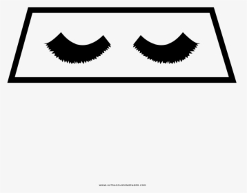 Fake Eyelashes Coloring Page - Eye Liner, HD Png Download, Transparent PNG
