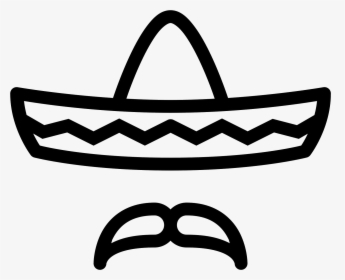 The Shape Is Like A Sombrero - Sombrero Clipart Black And White, HD Png Download, Transparent PNG