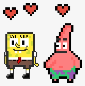 Spongebob And Patrick - Pixel Art Patrick Star, HD Png Download, Transparent PNG