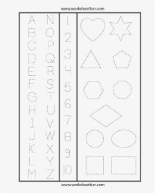 Banner Black And White Library Alphabet Drawing Shape - Tracing Letters And Shapes, HD Png Download, Transparent PNG