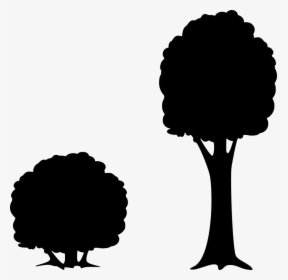 Transparent Tree Graphic Png - Bush Silhouette Clipart, Png Download, Transparent PNG