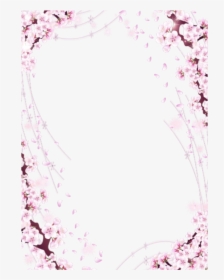 Glitter Frame Png , Png Download - Transparent Background Cherry Blossom Border, Png Download, Transparent PNG