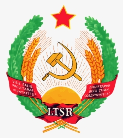 Coat Of Arms Of Lithuanian Ssr - Lithuanian Ssr Coat Of Arms, HD Png Download, Transparent PNG