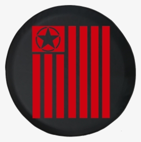 Jeep Wrangler Tire Cover With Tactical Military Star - Circle, HD Png Download, Transparent PNG