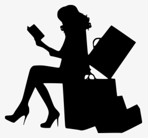 Silhouette, Woman, Traveling, Waiting, Luggage - Leave A Review Author, HD Png Download, Transparent PNG