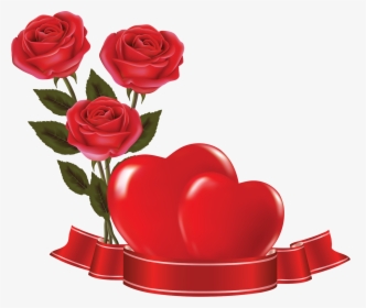 Heart Images, Clip Art, Valentines, Rose, Facebook, - Rose Flower With Heart, HD Png Download, Transparent PNG