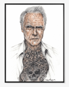 Portrait Tattoo Clint Eastwood, HD Png Download, Transparent PNG