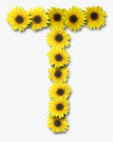 Sunflower Alphabet Png - Sunflower Letters Png, Transparent Png, Transparent PNG