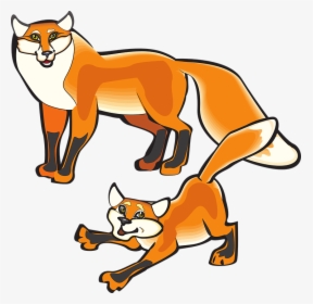 Parent And Child Foxes Svg Clip Arts - Foxes Clip Art, HD Png Download, Transparent PNG