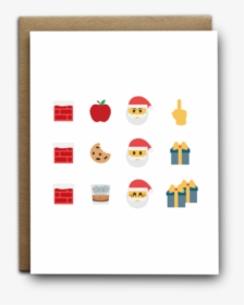 Emoji Santa Story Christmas Greeting Card      Data - Smiley, HD Png Download, Transparent PNG
