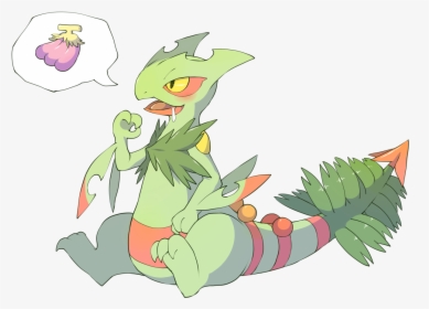 Mega Sceptile Want That Berry - Cute Sceptile, HD Png Download, Transparent PNG