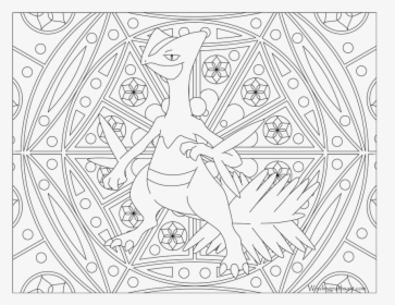 Sceptile Pokemon Coloring Page Pokemon Coloring - Pokemon Adult Coloring Pages, HD Png Download, Transparent PNG