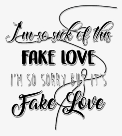 Png, Bts, And Fakelove Image - Fake Love Lyrics Bts, Transparent Png, Transparent PNG