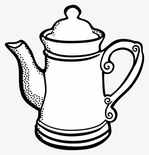 Line Art,cup,kettle - Kaffeekanne Clipart, HD Png Download, Transparent PNG