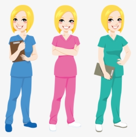 Nurse Clip Scrubs - Nurse In Scrubs Clip Art, HD Png Download, Transparent PNG