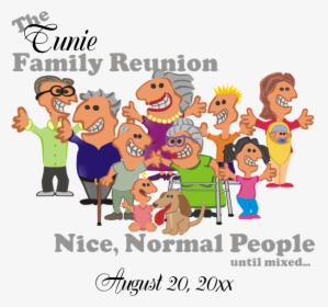 Personalized Family Reunion Funny Cartoon Postcard - Funny Family Reunion Clip Art, HD Png Download, Transparent PNG