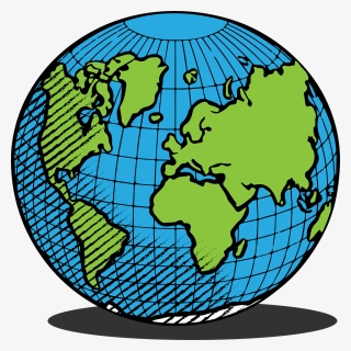Earth, Globe, Space, Planet, World, Global, Science - Globe Black And White, HD Png Download, Transparent PNG