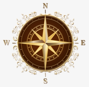 Compass Transparent Images - Brown Compass Rose Png, Png Download, Transparent PNG