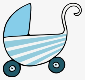 Blue Stroller Svg Clip Arts - Baby Shower Clip Art, HD Png Download, Transparent PNG
