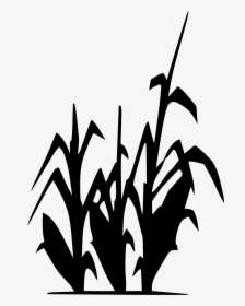 Cornfield Drawing Grain Field Transparent Png Clipart - Corn Silhouette, Png Download, Transparent PNG