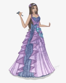 Winx Club Wallpaper Titled Flora Ball Toga, Abito - Dress Winx Club Ball Gowns, HD Png Download, Transparent PNG