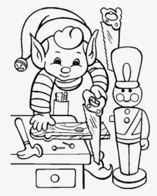 Printable Activity Elves In Christmas Coloring Pages - Christmas Coloring Pages Of Elves, HD Png Download, Transparent PNG