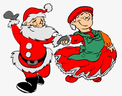 Santa, Mrs, Clause, Christmas, Holiday, Present, Claus - Free Santa And Mrs Claus Clipart, HD Png Download, Transparent PNG