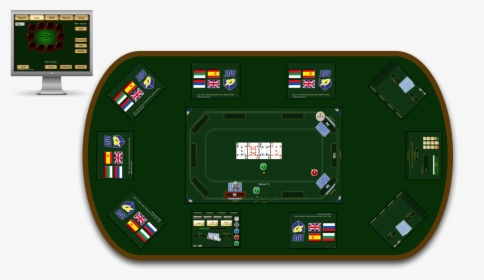 Transparent Poker Table Clipart - Poker Table Top View Png, Png Download, Transparent PNG