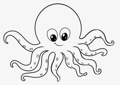 Easy Drawing Guides On Twitter Learn How To Draw A - Octopus Drawing, HD Png Download, Transparent PNG