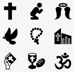 Clip Art Prayer Icons Free Vector - Prayer Symbols, HD Png Download, Transparent PNG