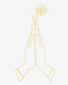 Icon Praying Hands Citrine - Illustration, HD Png Download, Transparent PNG