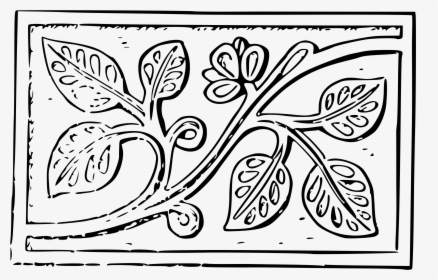 Wood Carving Leaves Clip Arts - Wood Carving Drawing Easy, HD Png Download, Transparent PNG