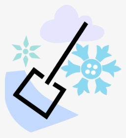 Vector Illustration Of Snowflake Ice Crystals Snowstorm - Snow Shovel Clipart, HD Png Download, Transparent PNG