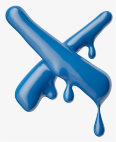 Blue 3d Liquid Melting Font - Melting X, HD Png Download, Transparent PNG