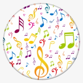 Pop Selfie Notas Musicais - Notes Music Design Circle, HD Png Download, Transparent PNG