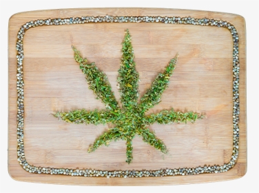 Cannabis Dried Leaves On Wooden Board 000087800179, HD Png Download, Transparent PNG