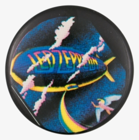Led Zeppelin Rainbow And Clouds Music Button Museum - Led Zeppelin Circle Transparent, HD Png Download, Transparent PNG