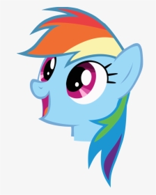 My Little Pony Rainbow Dash Head, HD Png Download, Transparent PNG