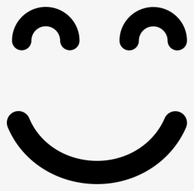 Emoticon Square Smiling Face With Closed Eyes - Smiling Face Png, Transparent Png, Transparent PNG