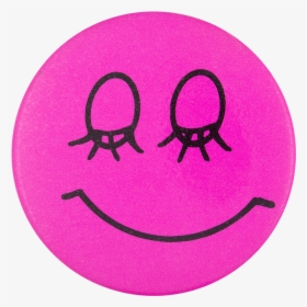 Closed Eyes Pink Smiley - Circle, HD Png Download, Transparent PNG