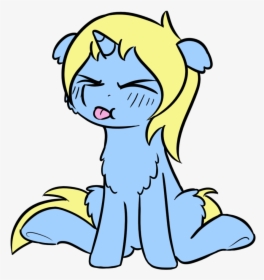 Blep, Chest Fluff, Cute, Eyes Closed, Female, Filly, - Cartoon, HD Png Download, Transparent PNG