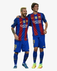 Lionel Messi & Sergi Roberto render - Sergi Roberto And Messi 2018, HD Png Download, Transparent PNG