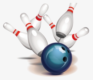 Bowling Ball Bowling Pin Strike Clip Art Vector Bowling - Bowling Pins And Ball Png, Transparent Png, Transparent PNG