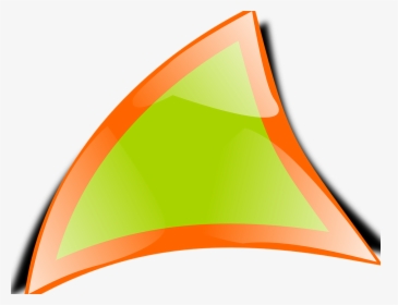 Triangle, Warped, Border, Frame, Glossy, Green, Orange - Curved Triangle Shape Vector, HD Png Download, Transparent PNG