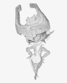 Midna Drawing Step By - Twilight Princess Drawing, HD Png Download, Transparent PNG