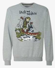 Link And Midna Premium Crewneck Sweatshirt - Calvin And Hobbes Parody, HD Png Download, Transparent PNG