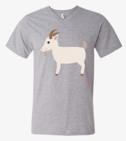 Goat Emoji Men S V Neck T Shirt - T-shirt, HD Png Download, Transparent PNG