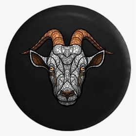Goat Mosaic Stained Glass Jeep Camper Spare Tire Cover - Goat, HD Png Download, Transparent PNG