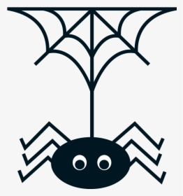 Transparent Halloween Clip Art Png - Simple Spider Web Clip Art, Png Download, Transparent PNG