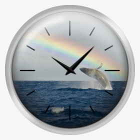 Humpback Whale Rainbow Breach - Wall Clock, HD Png Download, Transparent PNG